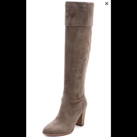 Belle by Sigerson Morrison Honey Suede Knee Boots - Picture 8 of 8